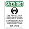 Signmission OSHA Sign, Eye Protection Required, 24in X 18in Plastic, 18" W, 24" H, Portrait, P-1824-V-11100 OS-SF-P-1824-V-11100 - alternate 1